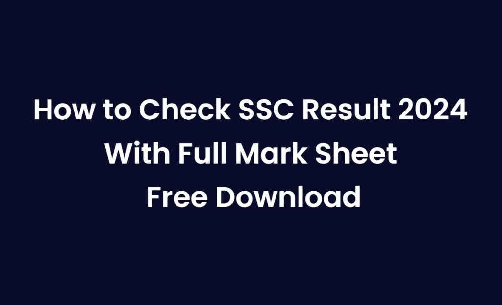 SSC Mark Sheet Free Download